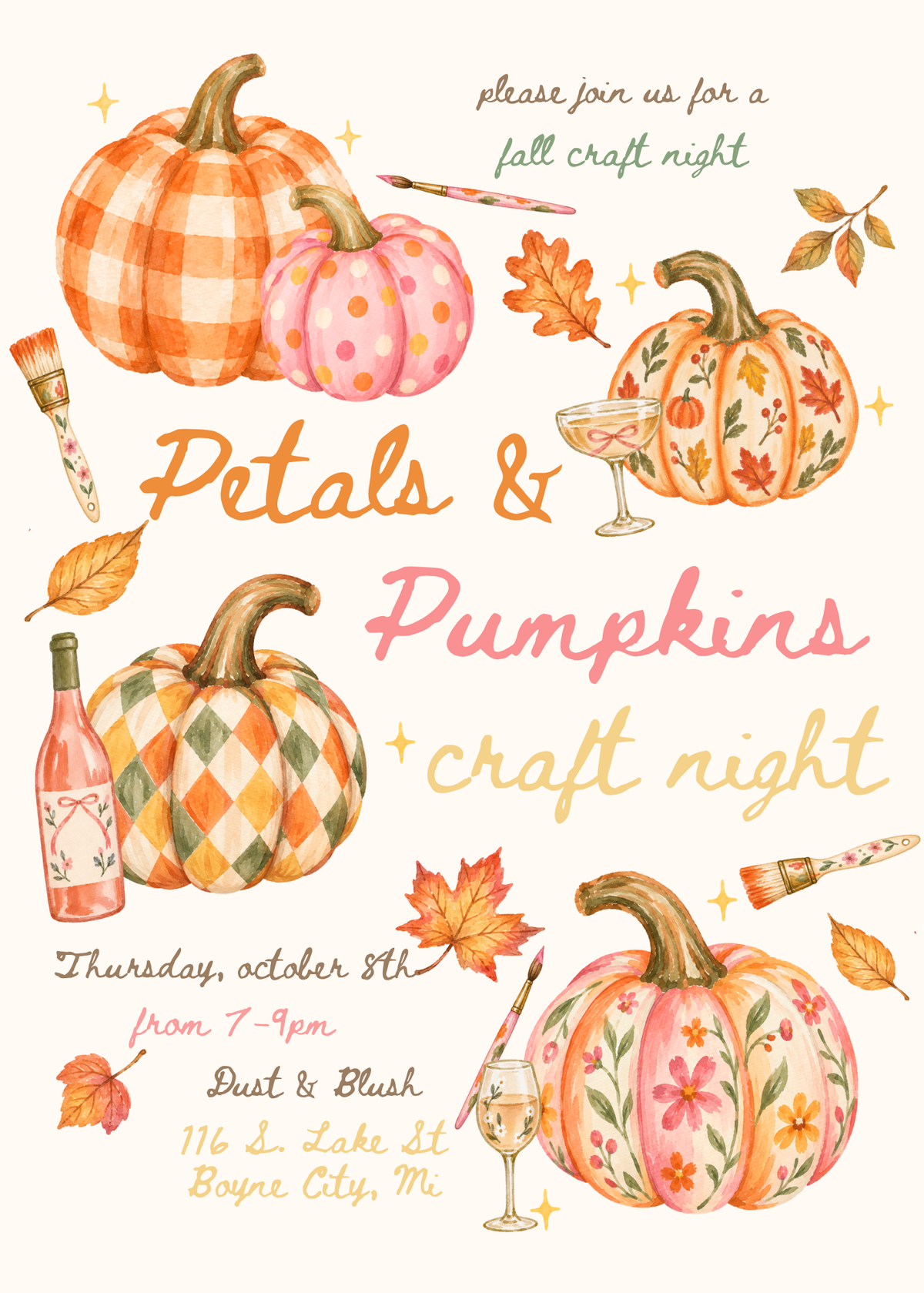 Petals & Pumpkins Craft Night hosted by Dust & Blush Bookshop