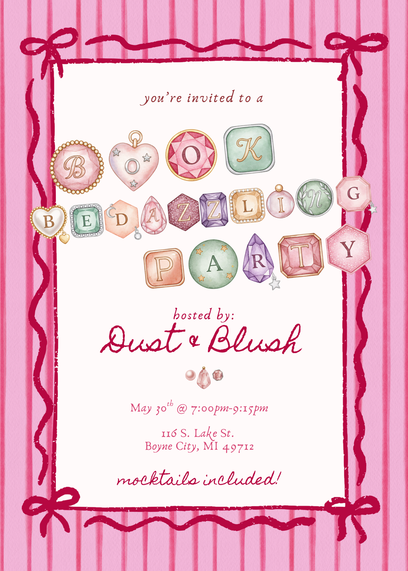 Book Bedazzling Pajama Party hosted by Dust & Blush Bookshop